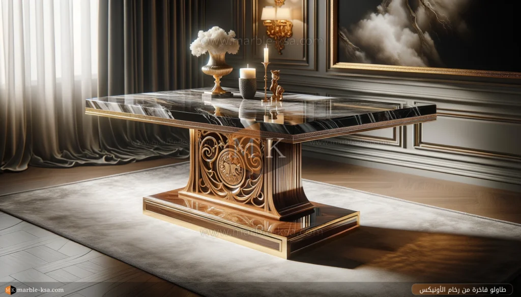 طاولة فاخرة من رخام الأونيكس